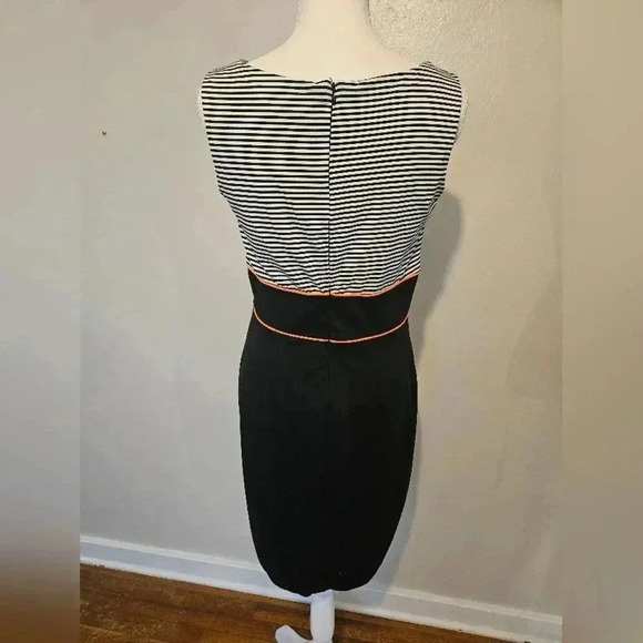 Perceptions Black and White Striped Midi Dress - Picture 6 of 6